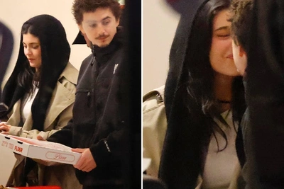 Кайли Дженнер и Тимоти Шаламе целуются за пиццей