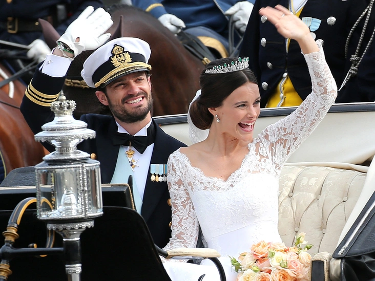 Принц Карл Филипп и София Хелльквист в день своей свадьбы, 13 июня 2015