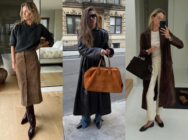 Как носить замшу в зимнем сезоне — 5 самых выигрышных сочетаний