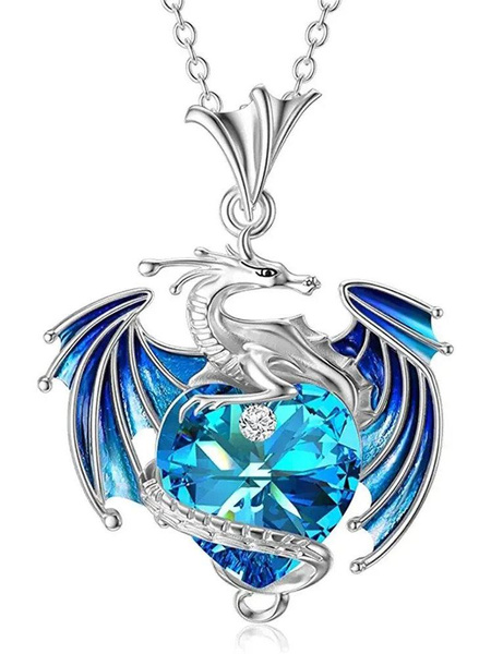 Женское ожерелье с кулоном в виде дракона «Сердце дракона»