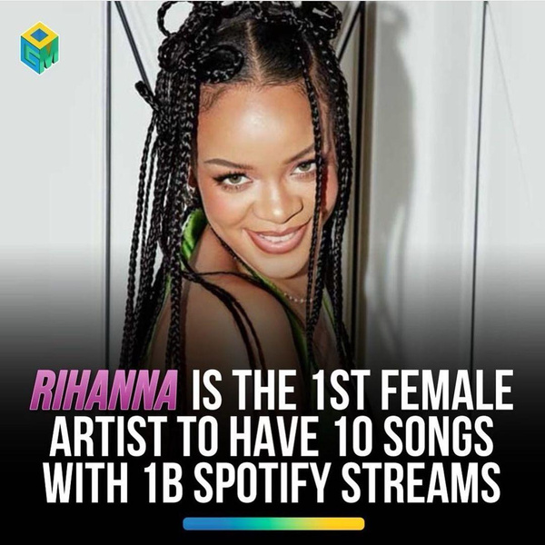 Истинная королева: Рианна стала первой певицей, чьи 10 треков набрали миллиард прослушиваний на Spotify