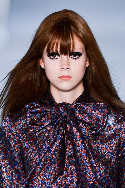 Макияж модели Натали Вестлинг на шоу Saint Laurent FW 2014/15 | Источник: Архивы пресс-служб