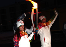 Эстафета олимпийского огня с участием корреспондента «СтарХита» Ольги Плетеневой