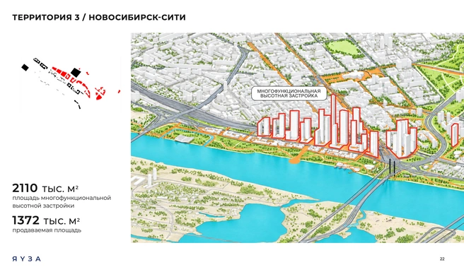 На территории «Новосибирск-Сити» должна быть плотная высотная застройка | Источник: «Яузапроект»