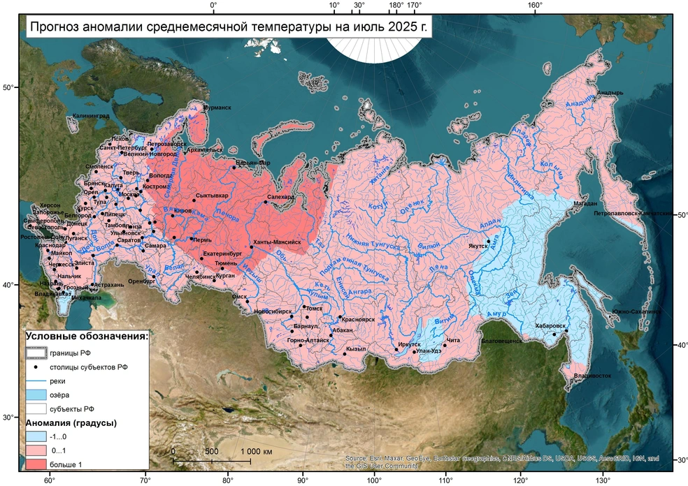 Второй месяц лета обещает быть жарким | Источник: Meteoinfo.ru