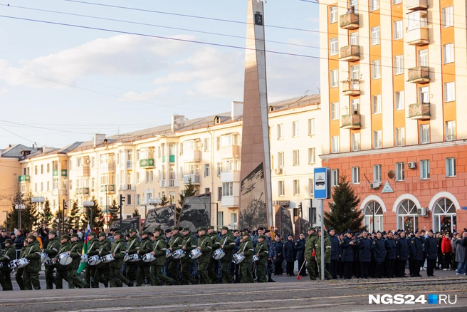 На правом берегу Красноярска будут репетировать шествие на День Победы | Источник: Мария Ленц / NGS24.RU
