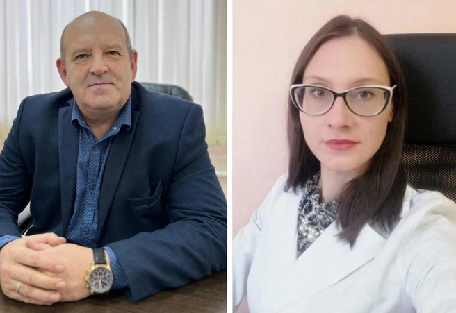 Анатолий Малюк и Мария Стриженко  | Источник: Минздрав Омской области / Telegram