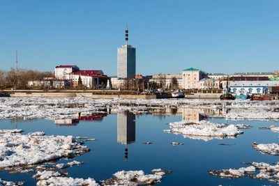 Гидрологи: ледоход в Архангельск придет раньше
