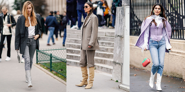 Фото №1 - Необычный тренд: заправляй брюки в сапоги как королева street-style