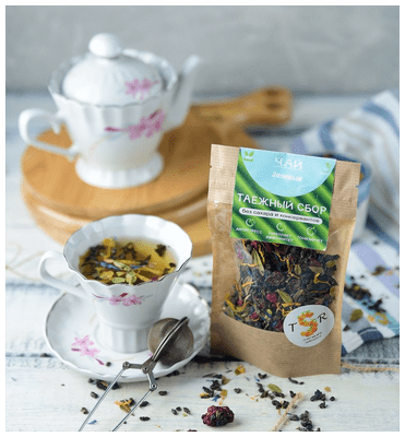 Зеленый чай Таежный сбор, органический, без консервантов, 50 г