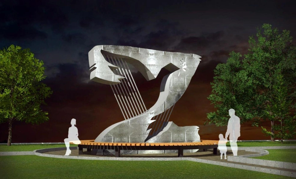 Элементов подсветки на эскизе не видно, но, судя по дизайну, скульптура будет хорошо видна даже в вечернее время | Источник: ULTRA100