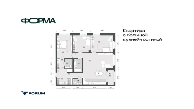 Просторная кухня-гостиная&nbsp;— это мечта для тех, кто любит принимать гостей | Источник: Forum 
