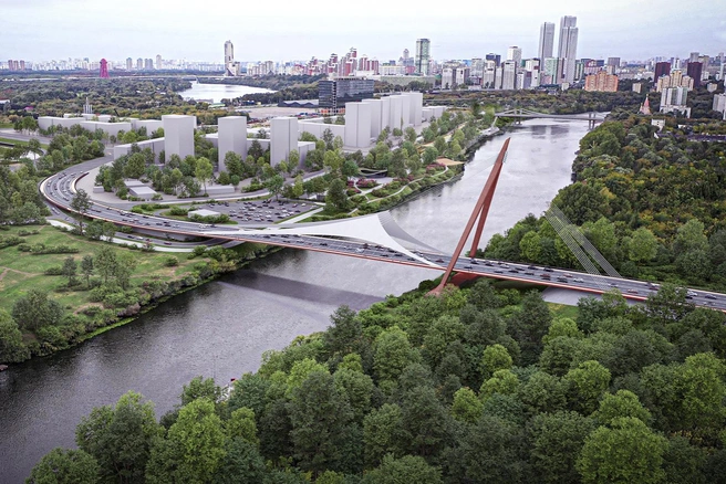 Проект моста на Новозаводской улице | Источник: stroi.mos.ru