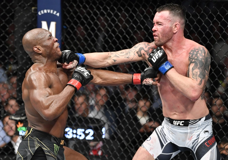 Бой Колби Ковингтона и Камару Усмана за звание чемпиона UFC в полусреднем весе во время турнира UFC 268 в Мэдисон-Сквер-Гарден. Нью-Йорк, 6 ноября 2021 года | maximonline.ru