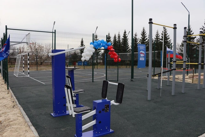 На площадке специальное покрытие для активного спорта | Источник: информационный центр правительства Тюменской области