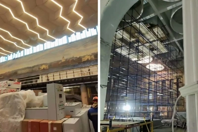 Блогер показал интерьеры Ленинградского вокзала во время капремонта