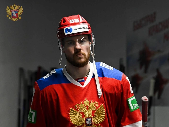 Карпухин&nbsp;— сильный игрок, не раз попадавший в сборную России | Источник: Хоккей России / Vk.com