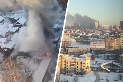 Женщину спасли из горящего дома в Новосибирске