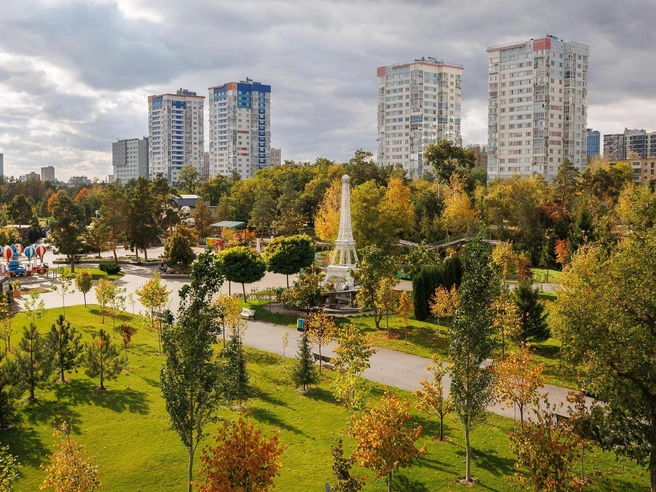 На снимке запечатлена вся богатая палитра осенней природы | Источник: Алексей Волхонский / V1.RU