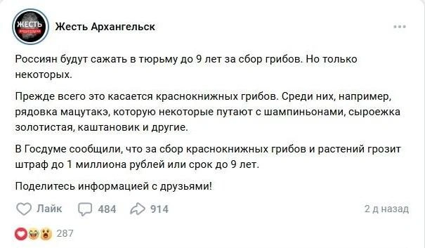 Один из таких постов  | Источник: Vk.com