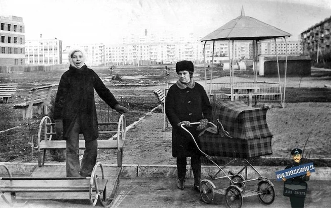 Улица Атарбекова, район новой водолечебницы. Январь 1974 года | Источник: фото из семейного архива Игоря Гайдашева / myekaterinodar.ru