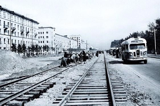 Строительство путей на проспекте имени газеты «Красноярский рабочий» | Источник: admkrsk.ru