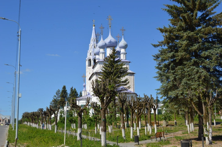 Крестовоздвиженский кафедральный собор в Палехе. | Источник: Svetlana Korshuk/Shutterstock/Fotodom.ru