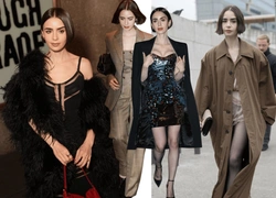 Стиль Лили Коллинз накануне премьеры «Эмили в Париже»: микробоб, кружево и Saint Laurent