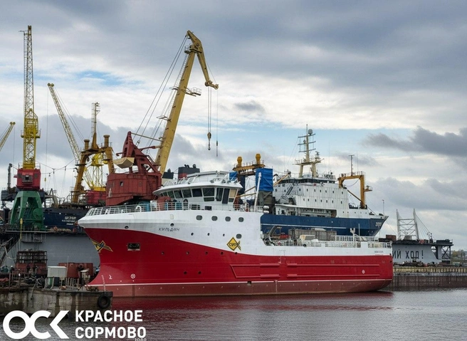 В октябре судно пришло в Санкт-Петербург | Источник: ОСК | Красное Сормово / vk.com