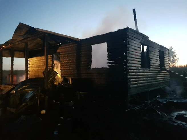 В пожаре в деревне Ананьино погиб ребенок, пострадала женщина | Источник: МЧС по Ярославской области