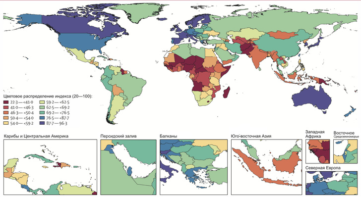 Карта: В каких странах самая эффективная медицинская помощь