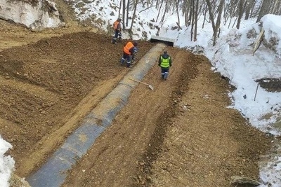 Монтаж труб на трассе Тымовское – Александровск-Сахалинский