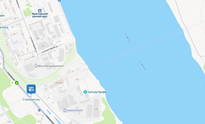 Третий мост обозначен пунктиром на картах  | Источник: Яндекс / Map 