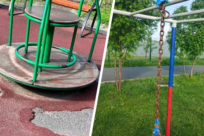 Многие детские площадки в Зауралье привлекли внимание прокуроров | Источник: прокуратура Курганской области