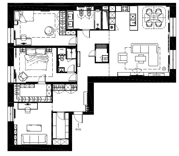 Квартира в Москве. Проект студии DSGN HUB.