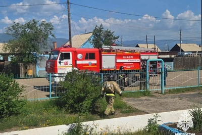 Пожарно-тактическое учение прошло в школе Гусиноозёрска
