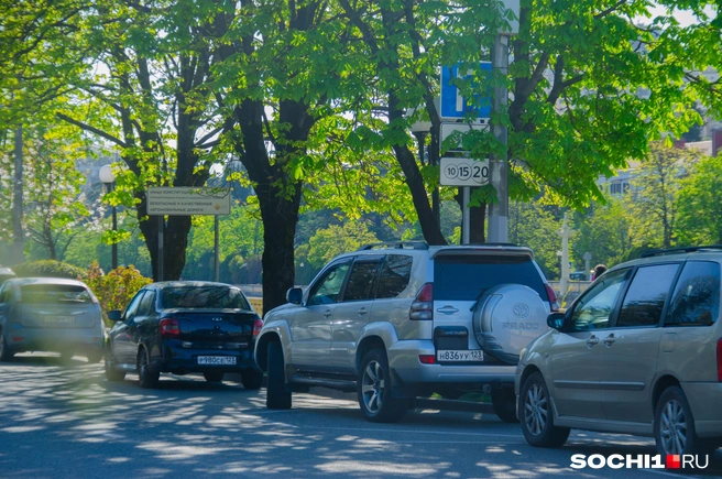 Платные обочины с высокими тарифами внедрили в городе во всех районах  | Источник: Оксана Витязь / SOCHI1.RU