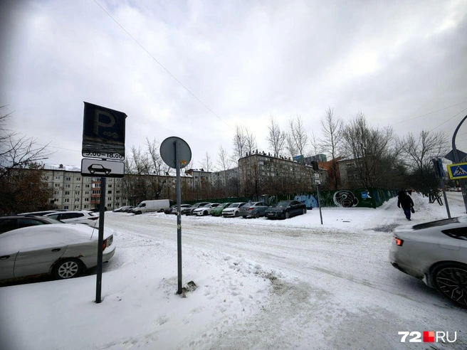 В этом репортаже можно делать подборку черных пакетов на знаках  | Источник: Павел Красоткин / 72.RU 