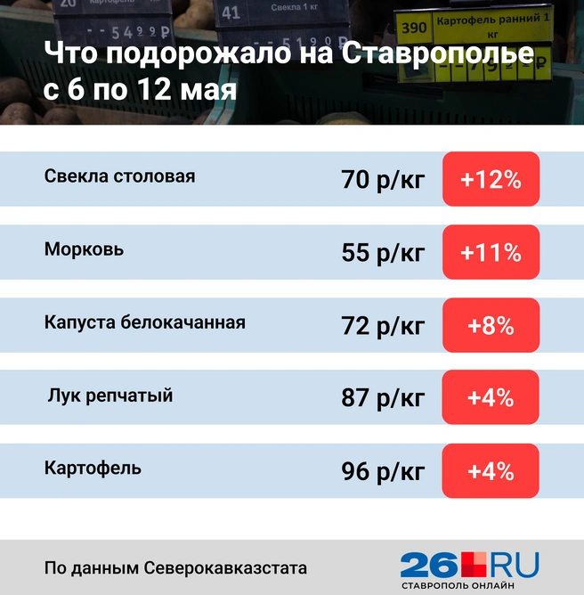 Статистика цен | Источник: Анна Санькова / 26.RU