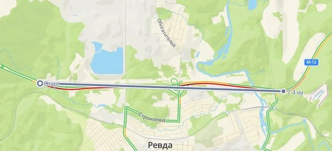 Движение встало в сторону Екатеринбурга | Источник: 2gis.ru