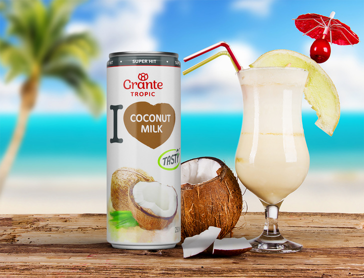 Фото №1 - Grante выпустил линейку экзотических 100% соков Tropic для всех, кто мечтал о кокосовом молоке и воде из тропиков!