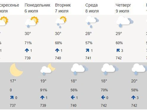 Ожидаемый температурный режим в Челябинске | Источник: meteoinfo.ru