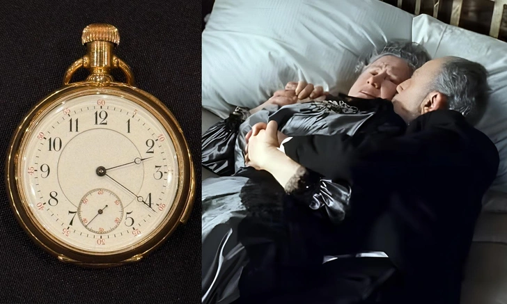 Часы погибшего магната с «Титаника» продали за £1,78 млн. За ними кроется трогательная история | Источник: Henry Aldridge and Son Ltd/PA; 20th Century Fox; коллаж Vokrugsveta.ru