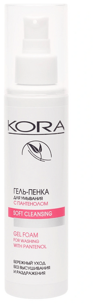 Kora гель-пенка для умывания для всех типов кожи с пантенолом