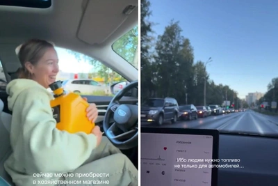 Блогер из Архангельска показала очереди на заправку в 4 утра