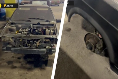 На парковке ТРЦ «Мега» в Новосибирске разобрали два авто