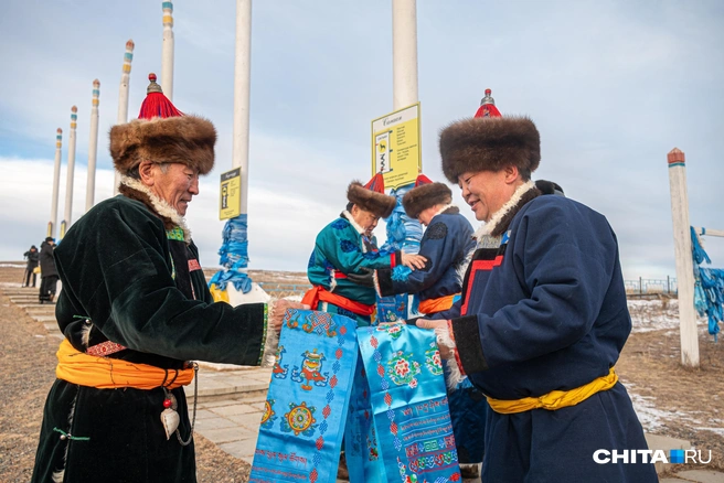 Утром 1 марта буддисты соберутся у ступы «Юндэн Шодон» рядом с поселком | Источник: Олег Фёдоров / CHITA.RU