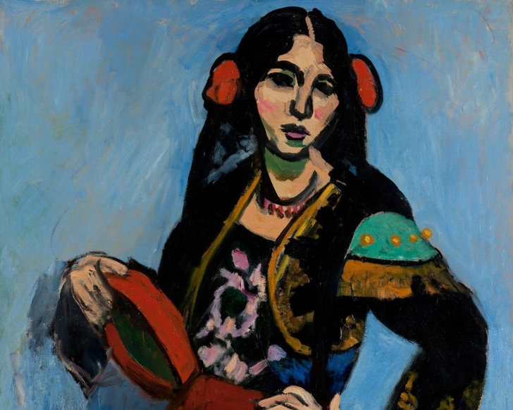 Анри Матисс. Испанка с бубном. 1909