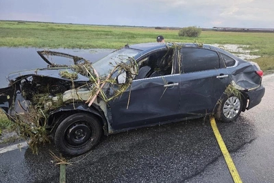 Переворот Nissan Almera с ребенком в Курганской области