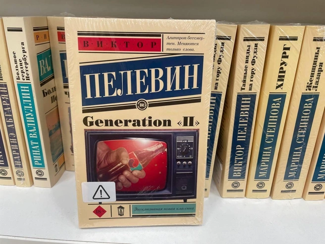 Вид специальной маркировки на книгах в магазинах Тюмени | Источник: Радик Енчу / 72.RU